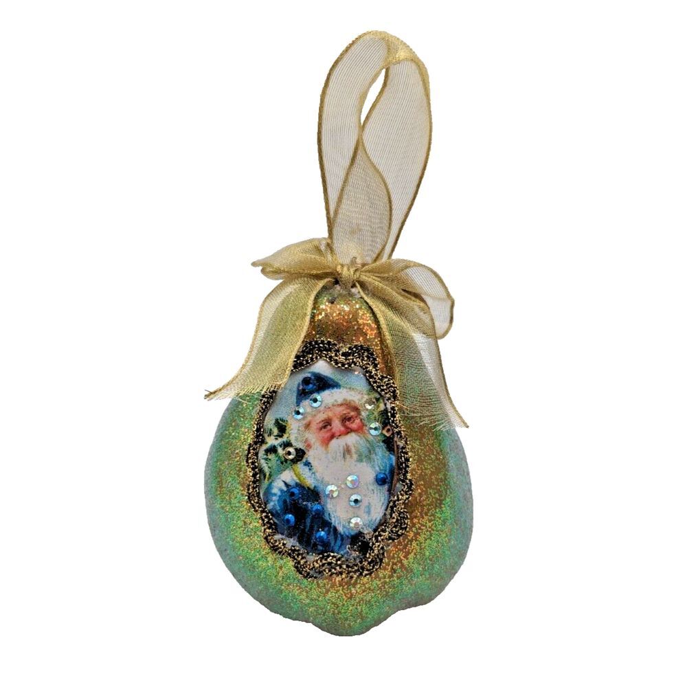 Silvestri RARE Christmas Ornament Gold Santa‎